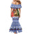 Russia Christmas Family Matching Mermaid Dress and Hawaiian Shirt Brown Bear Playing Balalaika - Wonder Print Shop