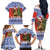 Russia Christmas Family Matching Off The Shoulder Long Sleeve Dress and Hawaiian Shirt Brown Bear Playing Balalaika - Wonder Print Shop
