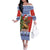 Russia Christmas Family Matching Off The Shoulder Long Sleeve Dress and Hawaiian Shirt Brown Bear Playing Balalaika - Wonder Print Shop