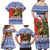 Russia Christmas Family Matching Off Shoulder Maxi Dress and Hawaiian Shirt Brown Bear Playing Balalaika - Wonder Print Shop