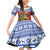 Russia Christmas Family Matching Off Shoulder Short Dress and Hawaiian Shirt Brown Bear Playing Balalaika - Wonder Print Shop