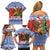 Russia Christmas Family Matching Off Shoulder Short Dress and Hawaiian Shirt Brown Bear Playing Balalaika - Wonder Print Shop