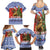 Russia Christmas Family Matching Summer Maxi Dress and Hawaiian Shirt Brown Bear Playing Balalaika - Wonder Print Shop