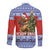 Russia Christmas Family Matching Summer Maxi Dress and Hawaiian Shirt Brown Bear Playing Balalaika - Wonder Print Shop