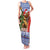 Russia Christmas Family Matching Tank Maxi Dress and Hawaiian Shirt Brown Bear Playing Balalaika - Wonder Print Shop