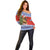 Russia Christmas Off Shoulder Sweater Brown Bear Playing Balalaika - Wonder Print Shop