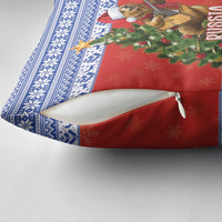 Russia Christmas Pillow Cover Brown Bear Playing Balalaika - Wonder Print Shop