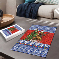 Russia Christmas Puzzle Brown Bear Playing Balalaika - Wonder Print Shop