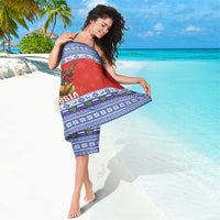 Russia Christmas Sarong Brown Bear Playing Balalaika - Wonder Print Shop