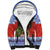Russia Christmas Sherpa Hoodie Brown Bear Playing Balalaika - Wonder Print Shop
