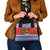 Russia Christmas Shoulder Handbag Brown Bear Playing Balalaika - Wonder Print Shop