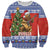 Russia Christmas Sweatshirt Brown Bear Playing Balalaika - Wonder Print Shop