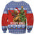 Russia Christmas Sweatshirt Brown Bear Playing Balalaika - Wonder Print Shop