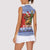 Russia Christmas Women Sleeveless Polo Shirt Brown Bear Playing Balalaika - Wonder Print Shop