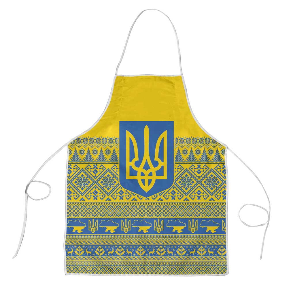 Ukraine Trident Christmas Apron Vyshyvanka Patterns - Wonder Print Shop