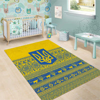 Ukraine Trident Christmas Area Rug Vyshyvanka Patterns - Wonder Print Shop