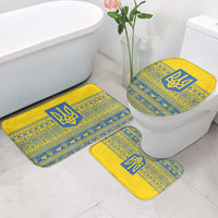 Ukraine Trident Christmas Bathroom Set Vyshyvanka Patterns - Wonder Print Shop