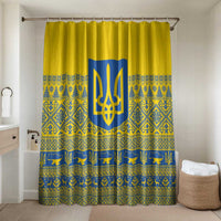 Ukraine Trident Christmas Bathroom Set Vyshyvanka Patterns - Wonder Print Shop