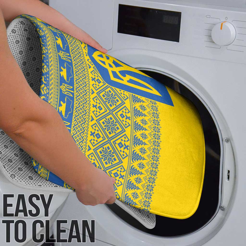 Ukraine Trident Christmas Bathroom Set Vyshyvanka Patterns - Wonder Print Shop