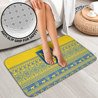 Ukraine Trident Christmas Bathroom Set Vyshyvanka Patterns - Wonder Print Shop