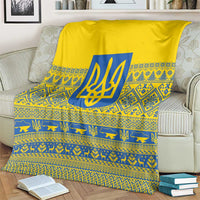 Ukraine Trident Christmas Blanket Vyshyvanka Patterns - Wonder Print Shop