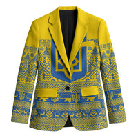 Ukraine Trident Christmas Blazer Vyshyvanka Patterns - Wonder Print Shop