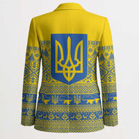 Ukraine Trident Christmas Blazer Vyshyvanka Patterns - Wonder Print Shop