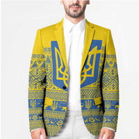 Ukraine Trident Christmas Blazer Vyshyvanka Patterns - Wonder Print Shop