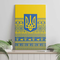 Ukraine Trident Christmas Canvas Wall Art Vyshyvanka Patterns - Wonder Print Shop