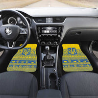 Ukraine Trident Christmas Car Mats Vyshyvanka Patterns - Wonder Print Shop