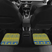 Ukraine Trident Christmas Car Mats Vyshyvanka Patterns - Wonder Print Shop