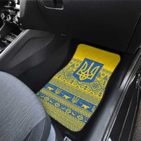 Ukraine Trident Christmas Car Mats Vyshyvanka Patterns - Wonder Print Shop