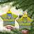 Ukraine Trident Christmas Ceramic Ornament Vyshyvanka Patterns - Wonder Print Shop