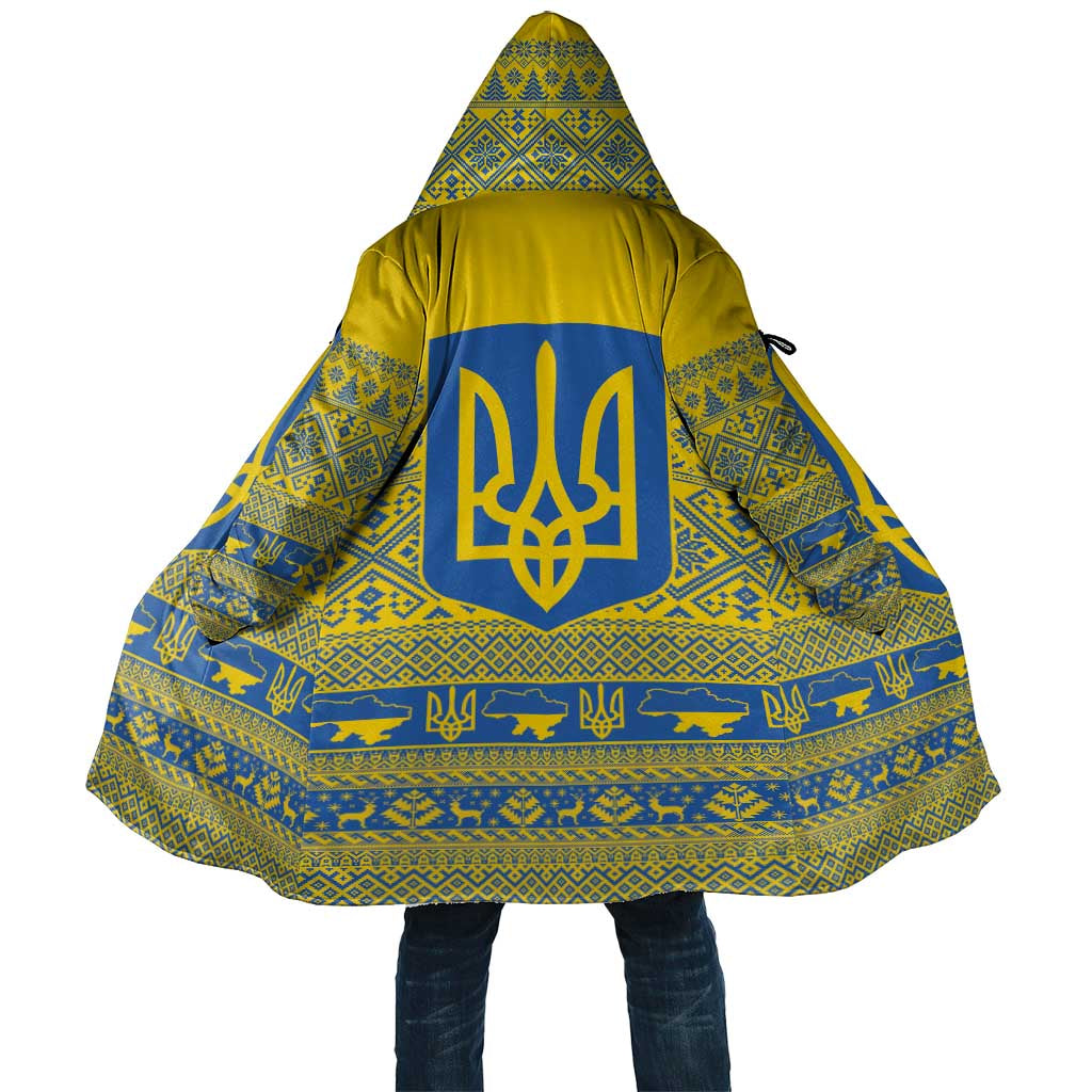 Ukraine Trident Christmas Cloak Vyshyvanka Patterns - Wonder Print Shop