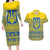 Ukraine Trident Christmas Couples Matching Long Sleeve Bodycon Dress and Hawaiian Shirt Vyshyvanka Patterns - Wonder Print Shop