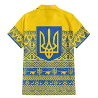 Ukraine Trident Christmas Family Matching Mermaid Dress and Hawaiian Shirt Vyshyvanka Patterns - Wonder Print Shop