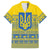 Ukraine Trident Christmas Family Matching Off The Shoulder Long Sleeve Dress and Hawaiian Shirt Vyshyvanka Patterns - Wonder Print Shop