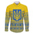 Ukraine Trident Christmas Family Matching Off The Shoulder Long Sleeve Dress and Hawaiian Shirt Vyshyvanka Patterns - Wonder Print Shop