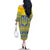Ukraine Trident Christmas Family Matching Off The Shoulder Long Sleeve Dress and Hawaiian Shirt Vyshyvanka Patterns - Wonder Print Shop