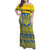 Ukraine Trident Christmas Family Matching Off Shoulder Maxi Dress and Hawaiian Shirt Vyshyvanka Patterns - Wonder Print Shop