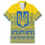 Ukraine Trident Christmas Family Matching Off Shoulder Short Dress and Hawaiian Shirt Vyshyvanka Patterns - Wonder Print Shop