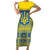 Ukraine Trident Christmas Family Matching Short Sleeve Bodycon Dress and Hawaiian Shirt Vyshyvanka Patterns - Wonder Print Shop
