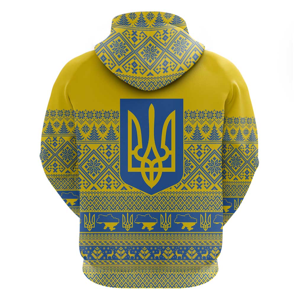Ukraine Trident Christmas Hoodie Vyshyvanka Patterns - Wonder Print Shop