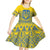 Ukraine Trident Christmas Kid Short Sleeve Dress Vyshyvanka Patterns - Wonder Print Shop