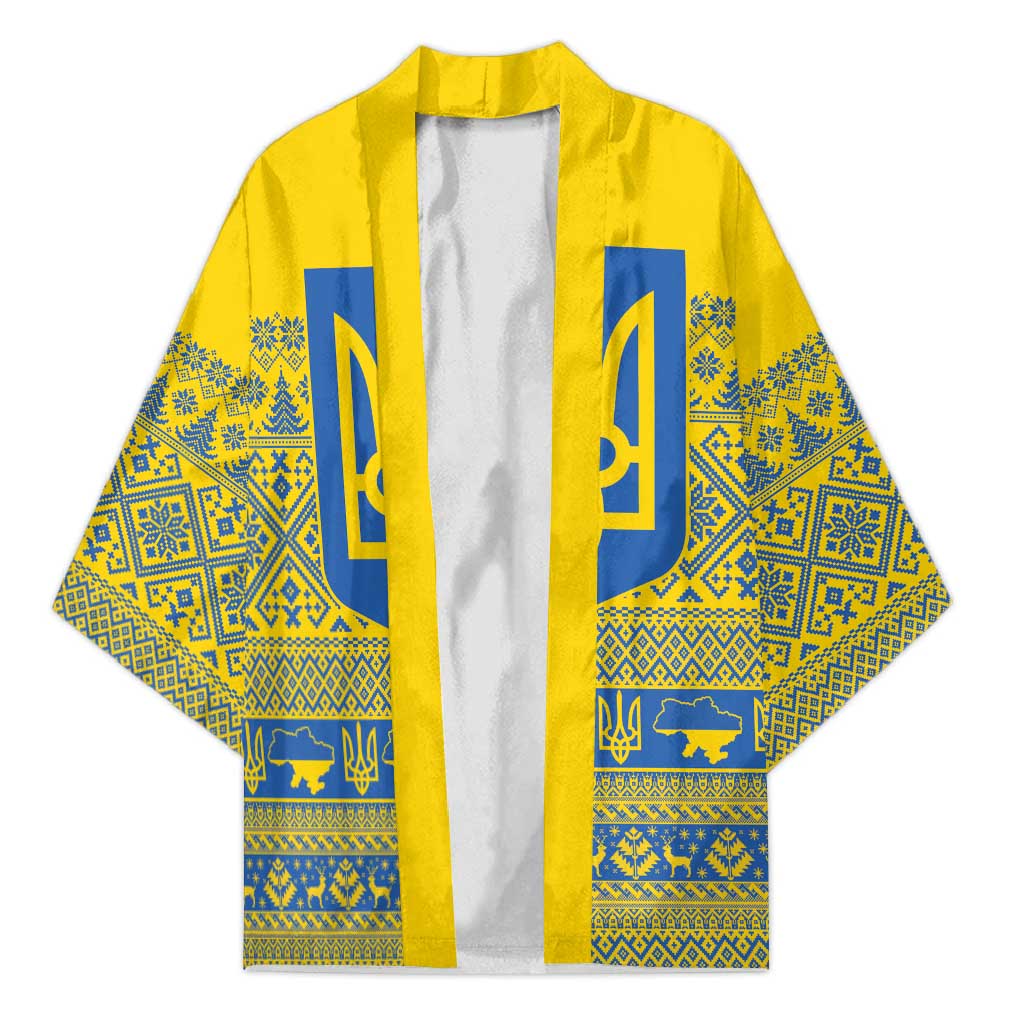 Ukraine Trident Christmas Kimono Vyshyvanka Patterns - Wonder Print Shop