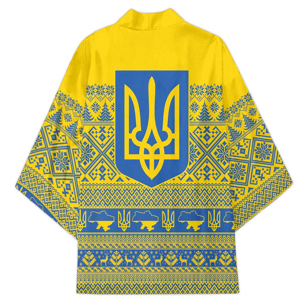 Ukraine Trident Christmas Kimono Vyshyvanka Patterns - Wonder Print Shop