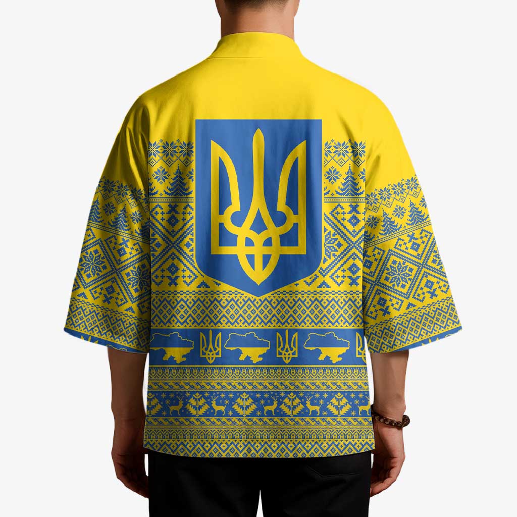Ukraine Trident Christmas Kimono Vyshyvanka Patterns - Wonder Print Shop