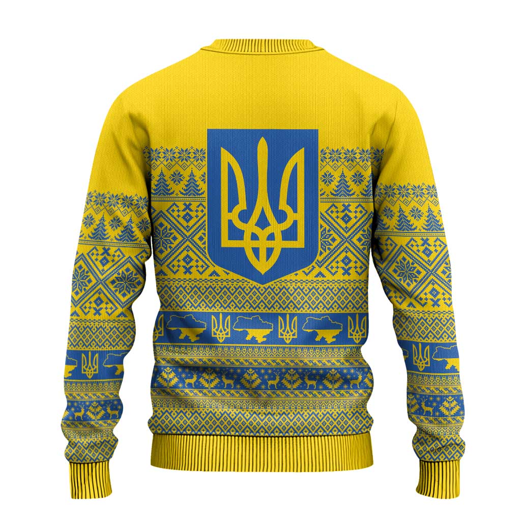 Ukraine Trident Christmas Ugly Christmas Sweater Vyshyvanka Patterns - Wonder Print Shop