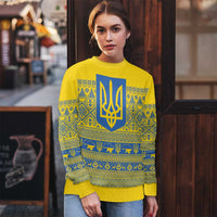Ukraine Trident Christmas Ugly Christmas Sweater Vyshyvanka Patterns - Wonder Print Shop