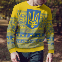 Ukraine Trident Christmas Ugly Christmas Sweater Vyshyvanka Patterns - Wonder Print Shop